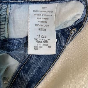 Levi’s Boys size 14 27x27
